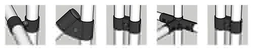 Joints de connection pour meubles industriels Lean.